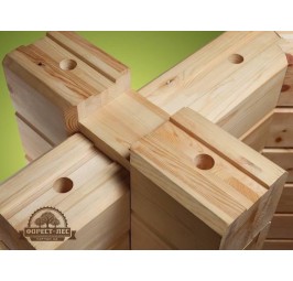 Брус профилированный 145х145х6000 с чашами